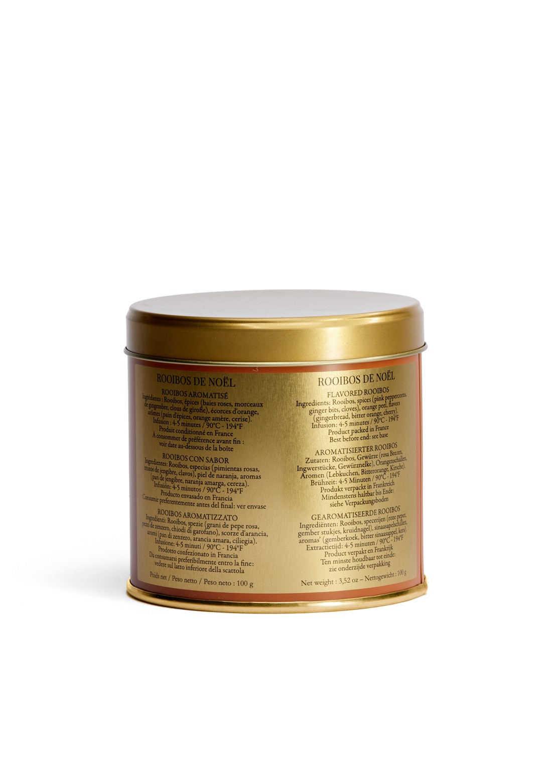 DAMMANN Frères Rooibos De Nöel losse thee 100 gram - achterkant undefined