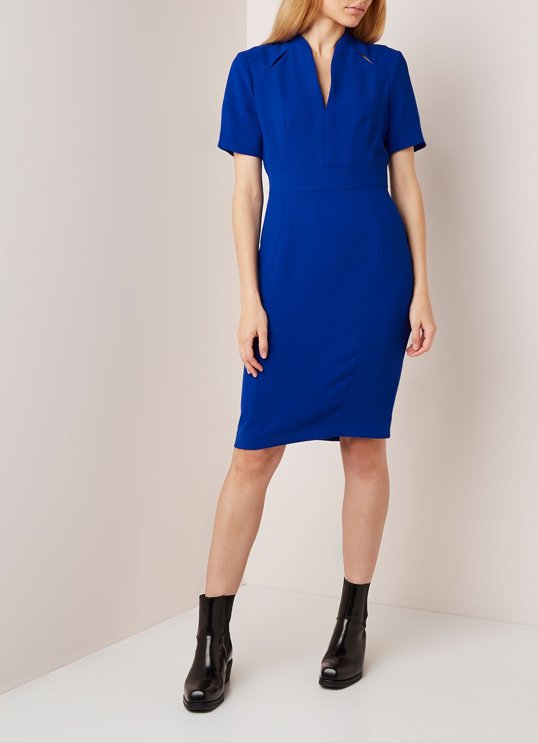 Damsel in a Dress Isabella City Dress Cobalt 08 - voorkant 2 kobaltblauw