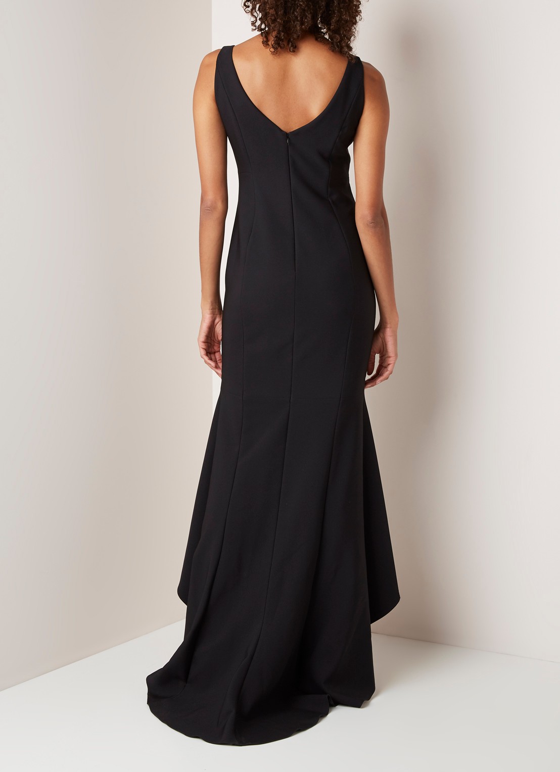 Damsel in a Dress Leela mouwloze maxi jurk met volant - achterkant 4 zwart