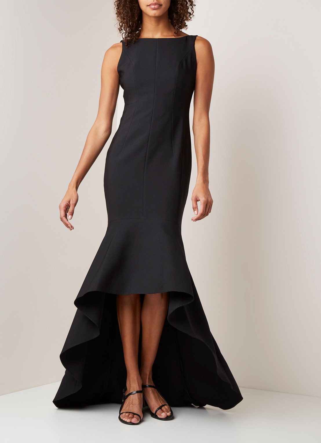 Damsel in a Dress Leela mouwloze maxi jurk met volant - detail 3 zwart