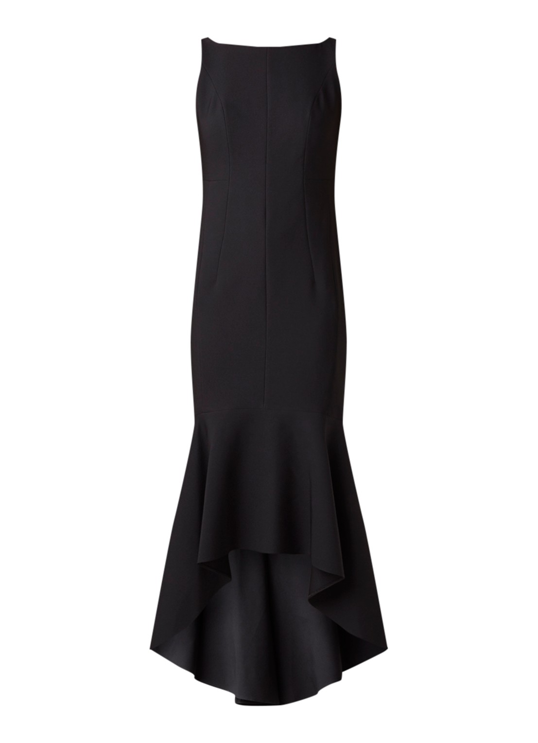 Damsel in a Dress Leela mouwloze maxi jurk met volant - voorkant zwart