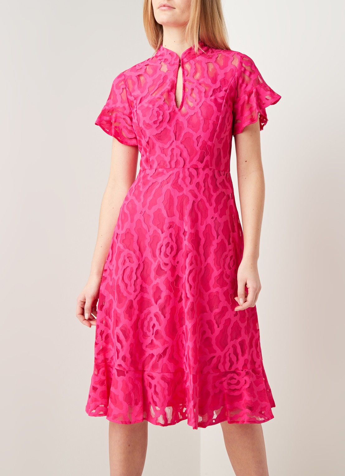 Damsel in a Dress Lulu Lace Dress Pink 08 - detail 4 roze