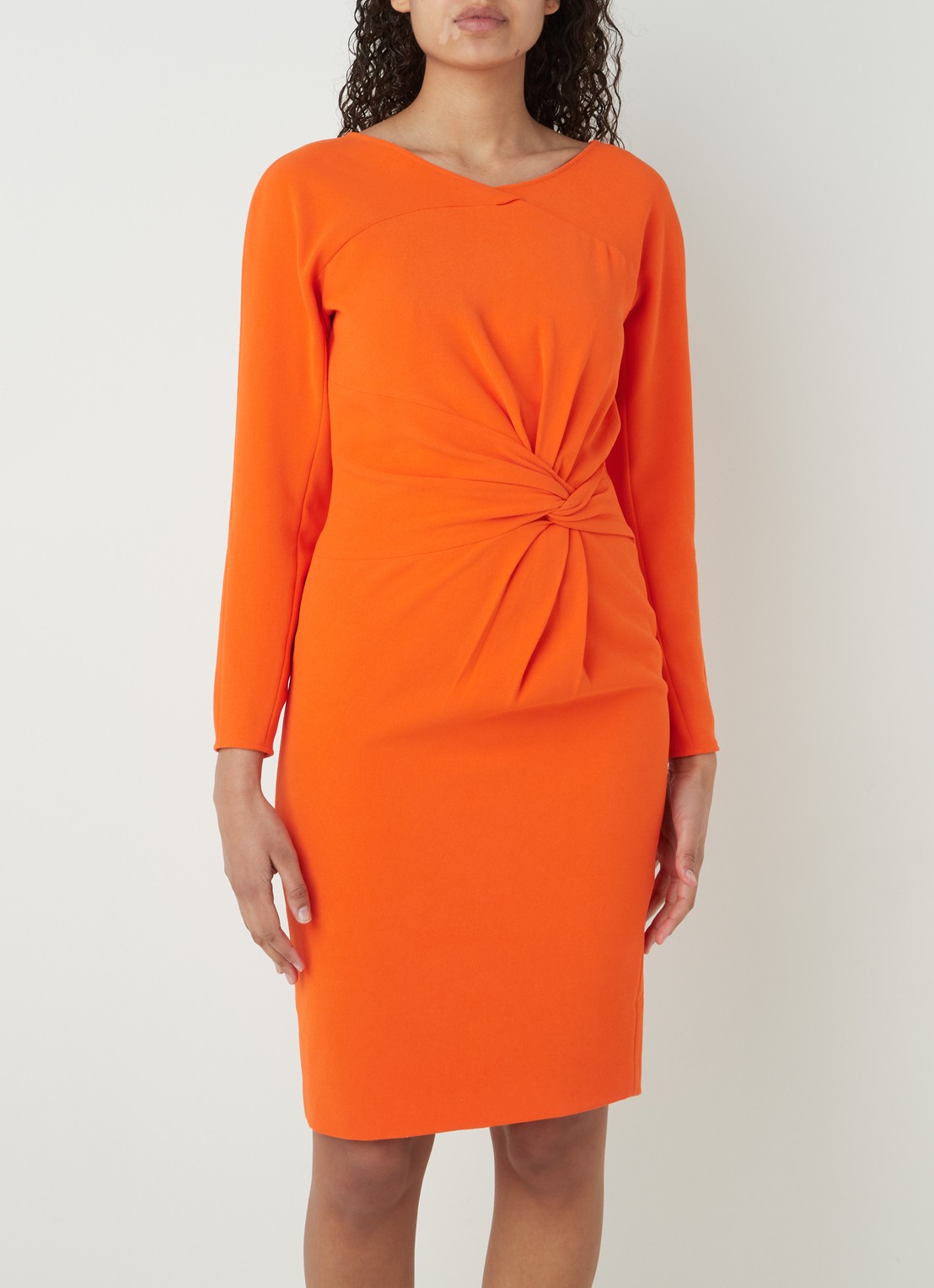 Damsel in a Dress Valo mini jurk met vleermuismouw - detail 4 oranje