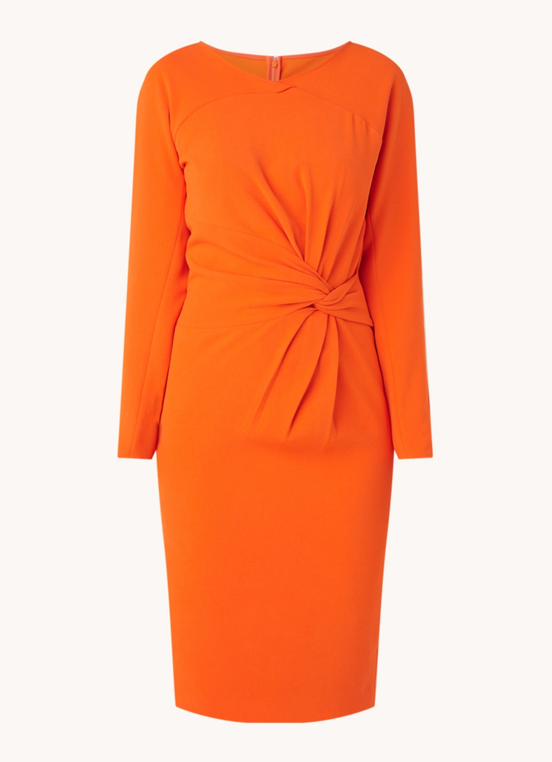 Damsel in a Dress Valo mini jurk met vleermuismouw - voorkant oranje