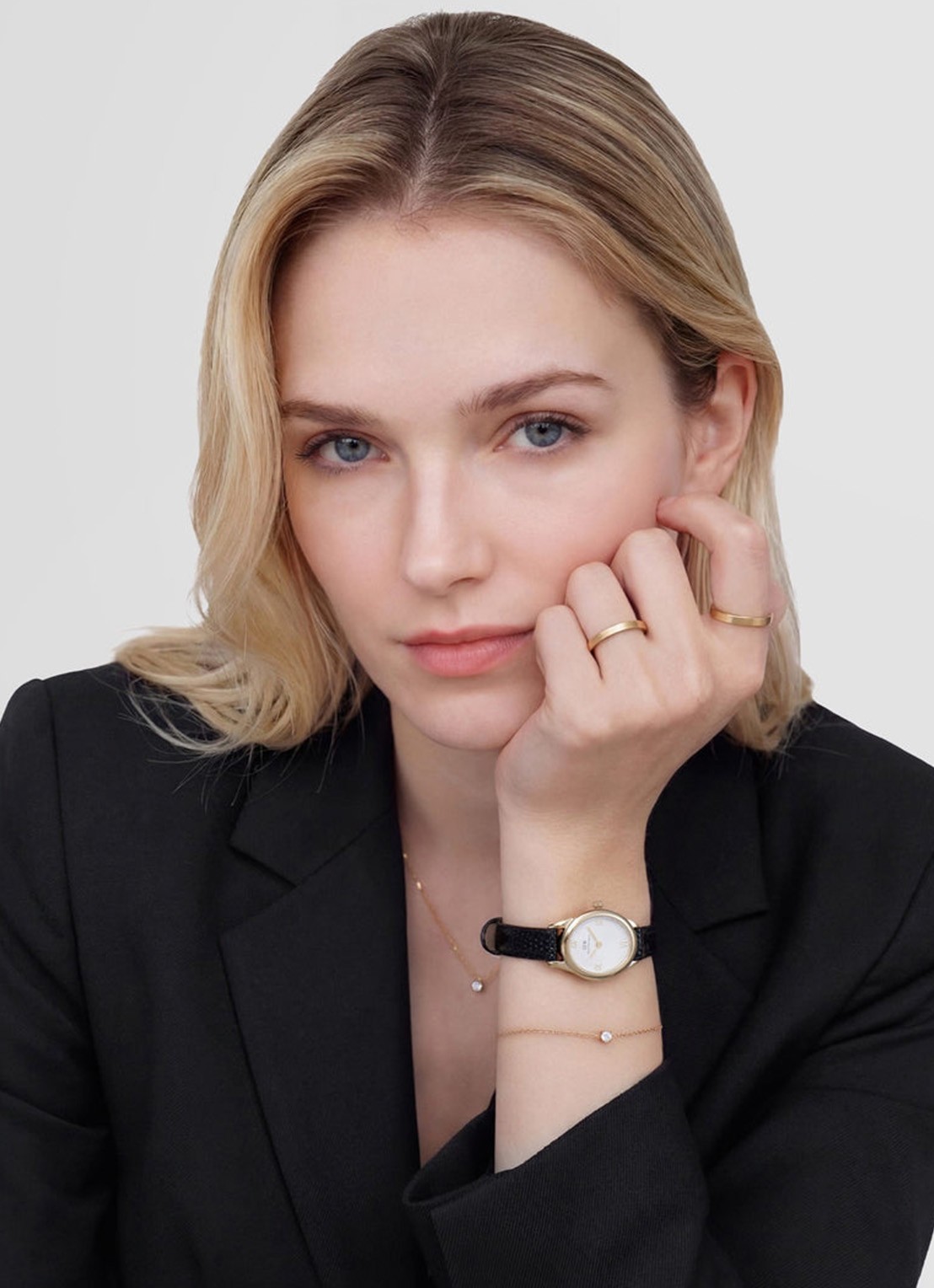 Daniel Wellington Ophelia mini horloge DW00100890 - voorkant 2 goud