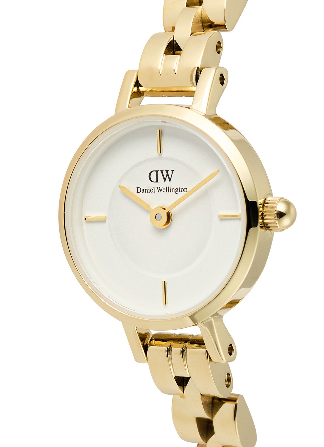 Daniel Wellington Petite Mini Arch-3 Link horloge DW00100855 - detail goud