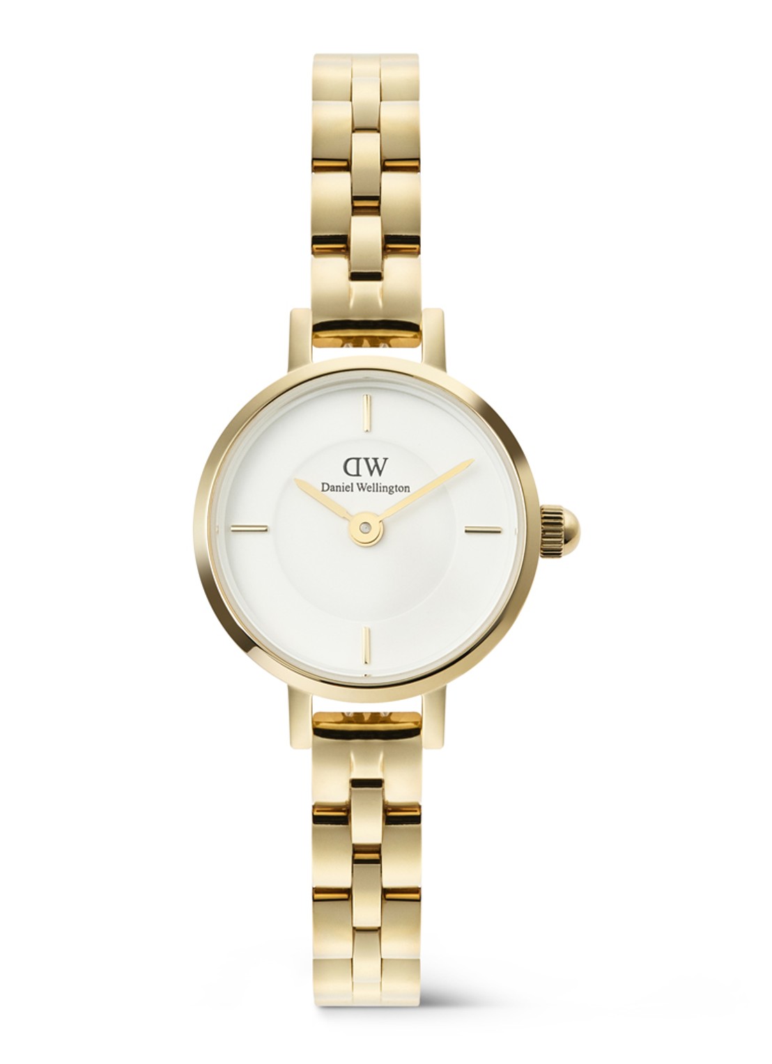 Daniel Wellington Petite Mini Arch-3 Link horloge DW00100855 - voorkant 2 goud