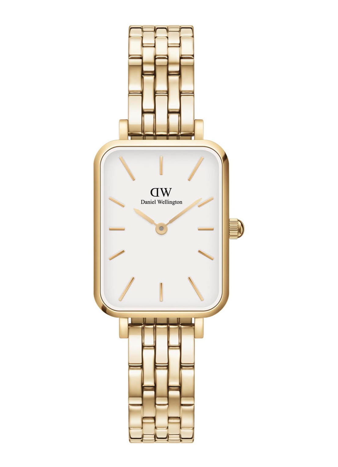 Daniel Wellington Quadro Link horloge DW00100622 - voorkant 3 goud