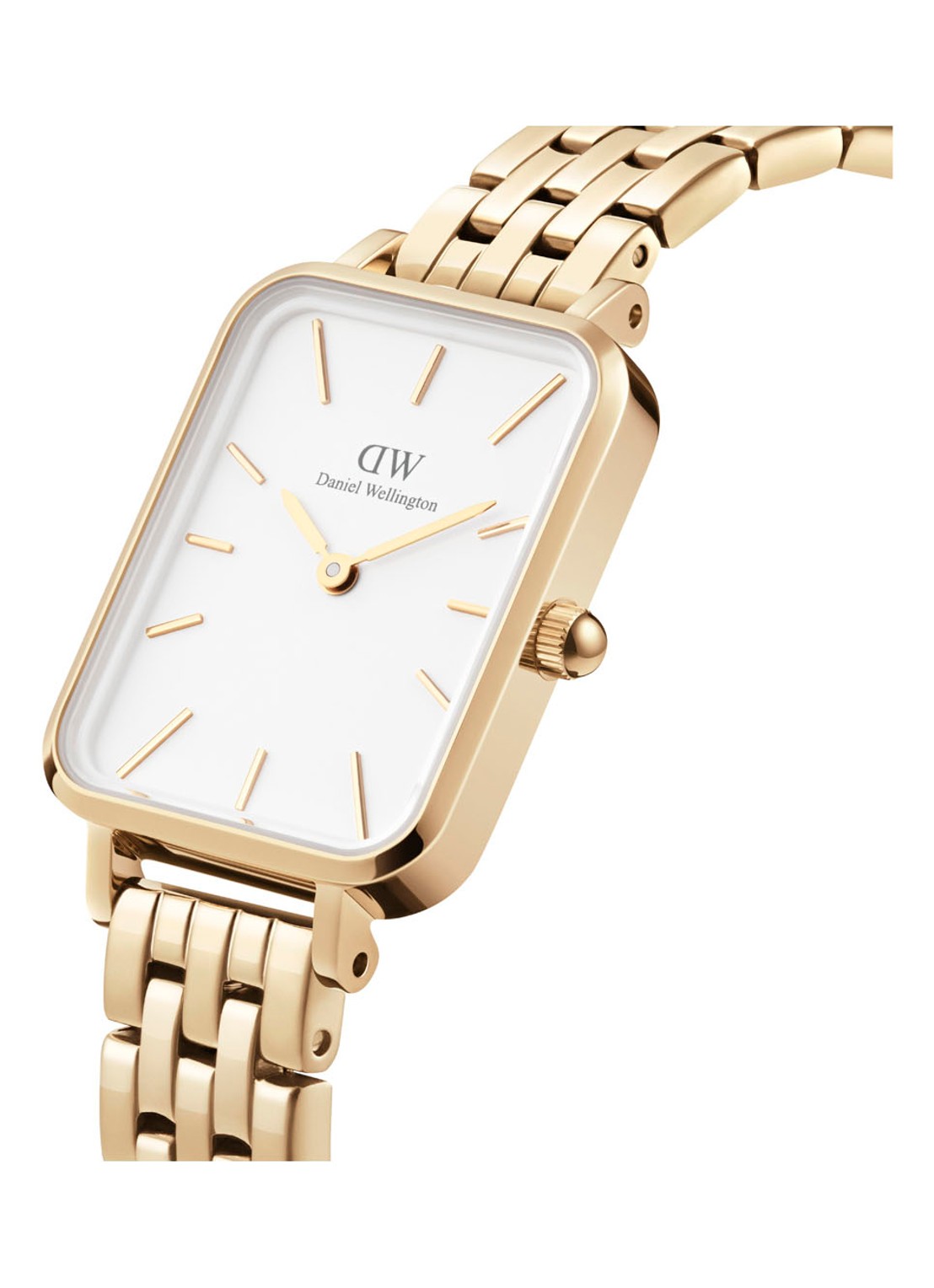 Daniel Wellington Quadro Link horloge DW00100622 - voorkant 4 goud