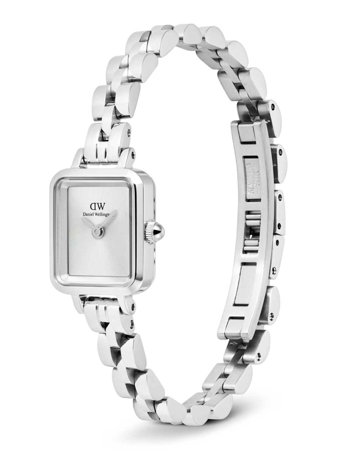 Daniel Wellington Quadro Mini Arch 3-Link horloge DW00100844 - detail 3 zilver