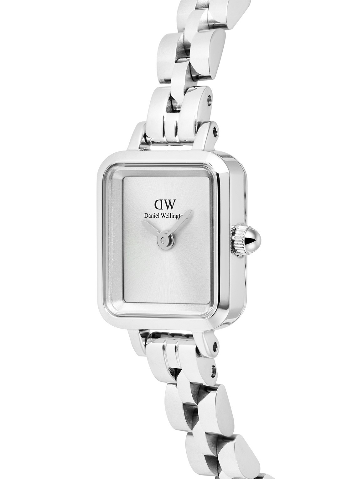 Daniel Wellington Quadro Mini Arch 3-Link horloge DW00100844 - detail 4 zilver