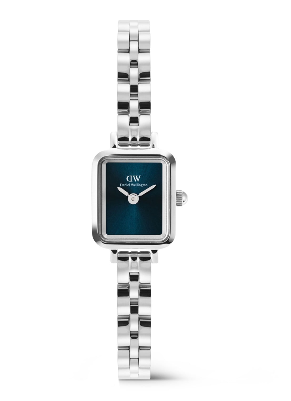 Daniel Wellington Quadro Mini Arch 3-Link horloge DW00100846 - voorkant 2 zilver