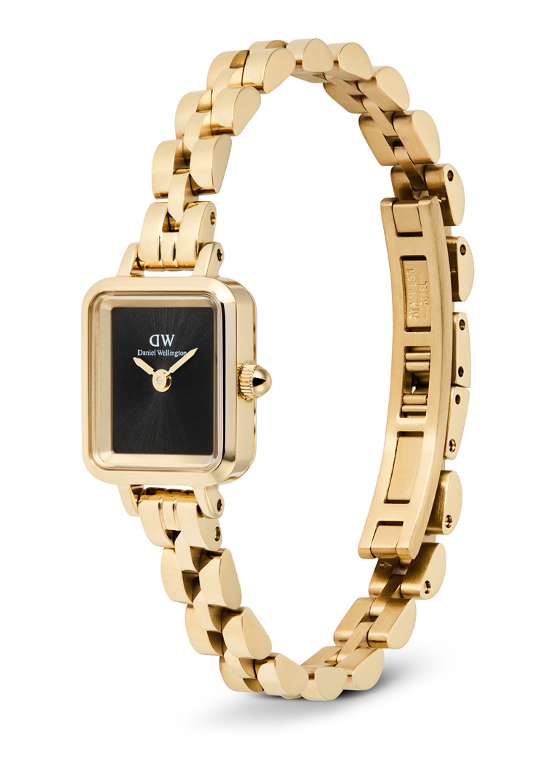 Daniel Wellington Quadro Mini Arch 3-Link horloge DW00100851 - detail 4 goud