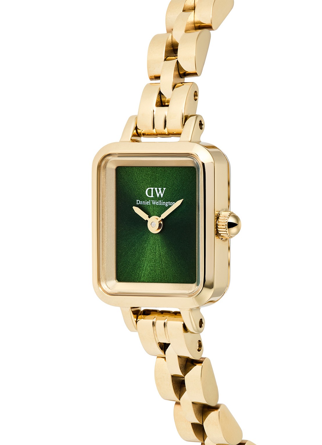 Daniel Wellington Quadro Mini Arch 3-Link horloge DW00100852 - detail goud