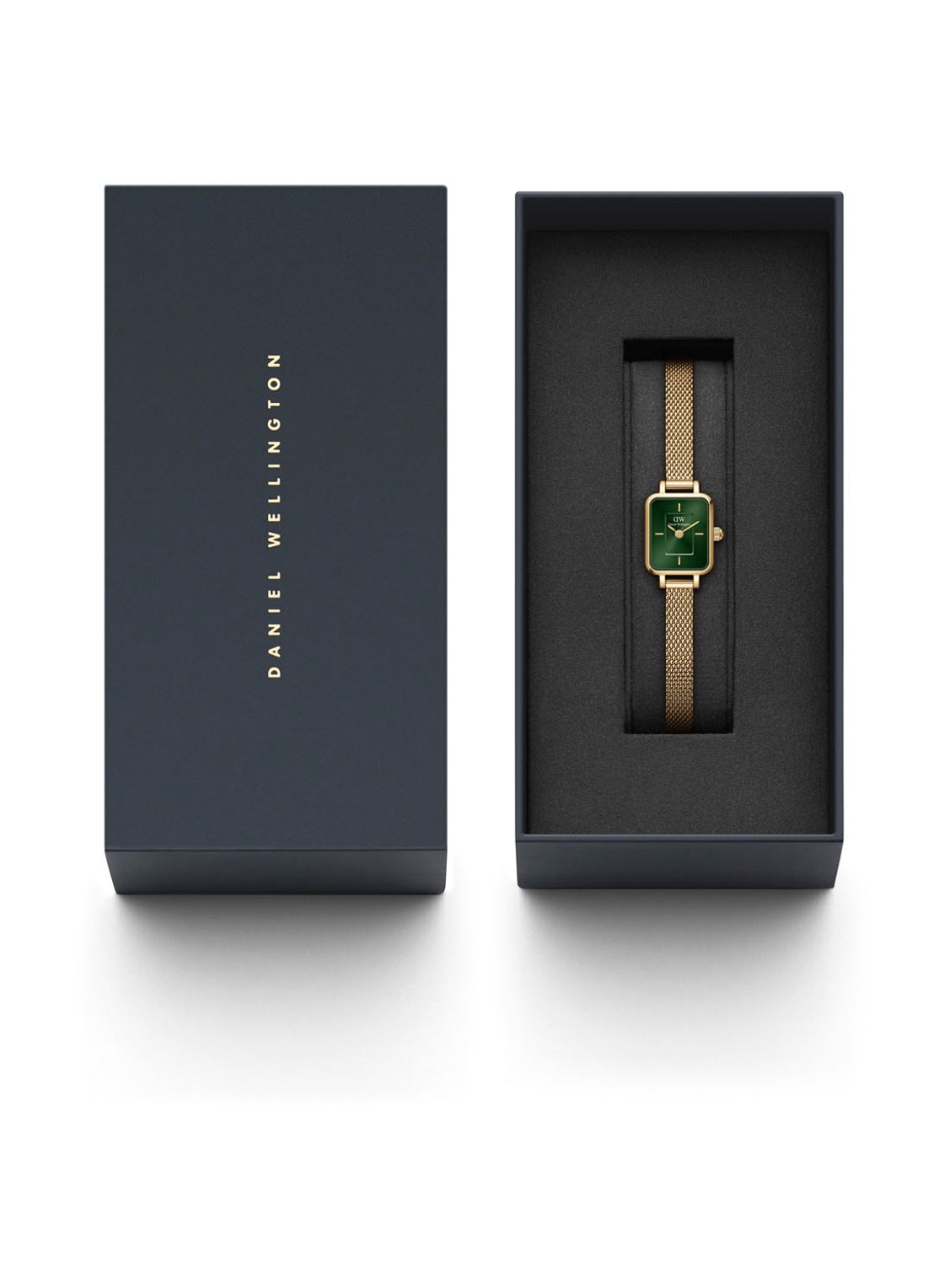 Daniel Wellington Quadro Mini Evergold horloge DW00100653 - detail goud