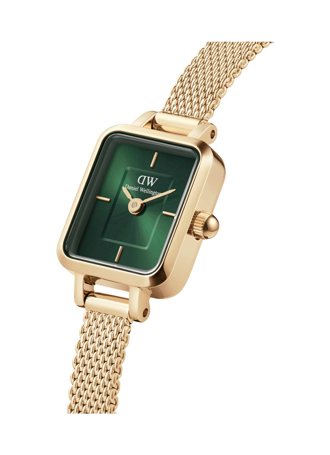 Daniel Wellington Quadro Mini Evergold horloge DW00100653 - voorkant 3 goud
