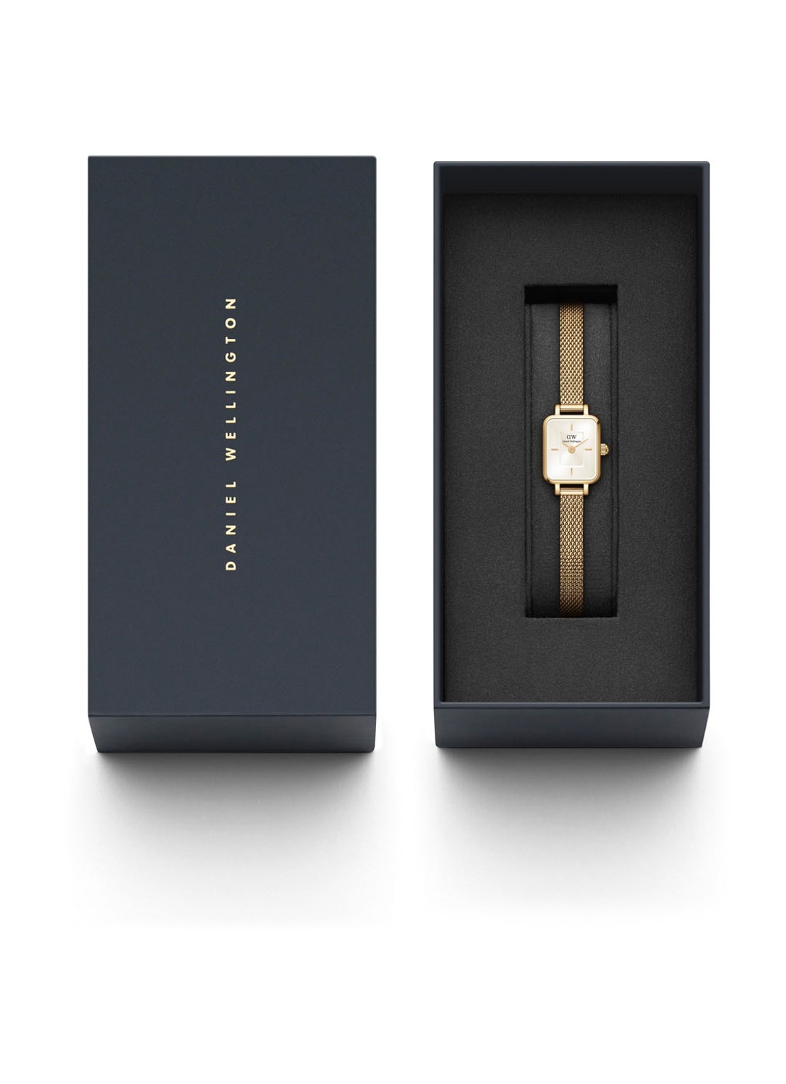 Daniel Wellington Quadro Mini Evergold horloge DW00100656 - detail goud