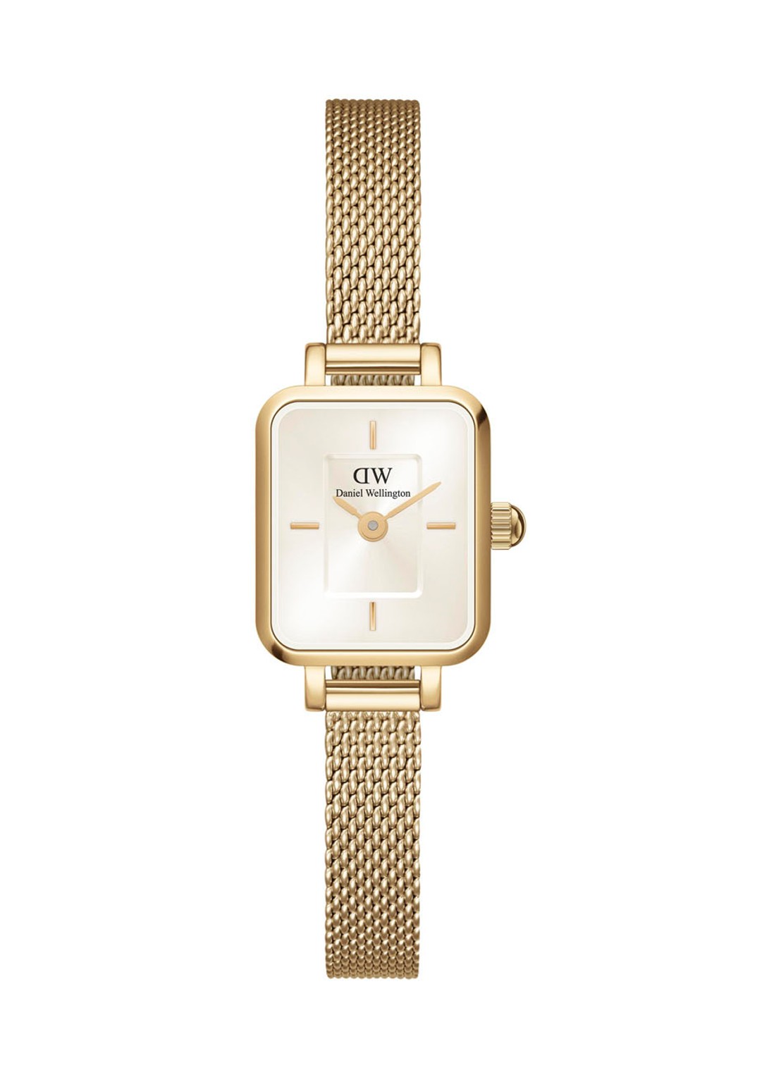 Daniel Wellington Quadro Mini Evergold horloge DW00100656 - voorkant 2 goud
