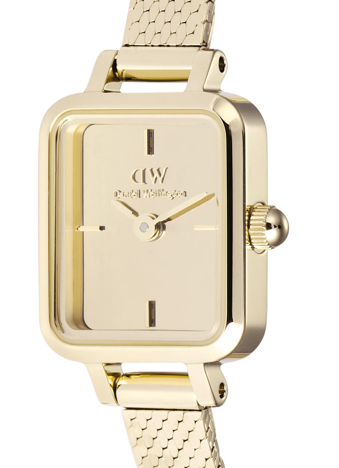Daniel Wellington Quadro Mini Reflection horloge DW00100801 - detail goud
