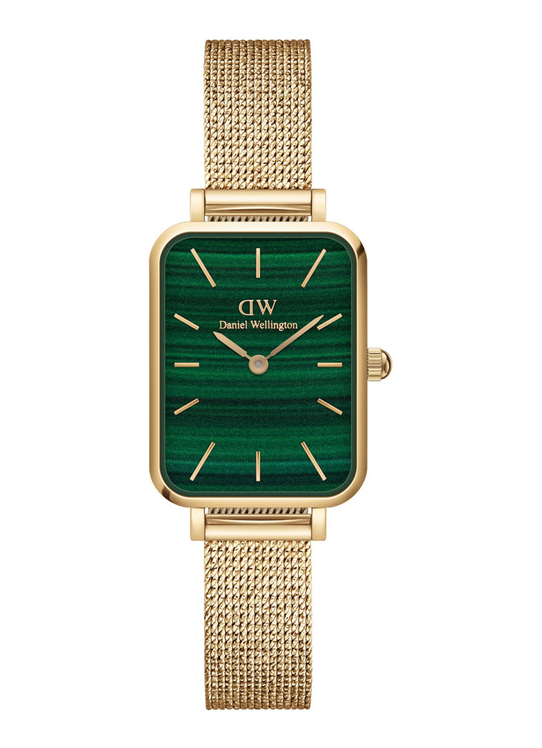 Daniel Wellington Quadro Pressed Evergold horloge DW00100561 - voorkant 2 goud