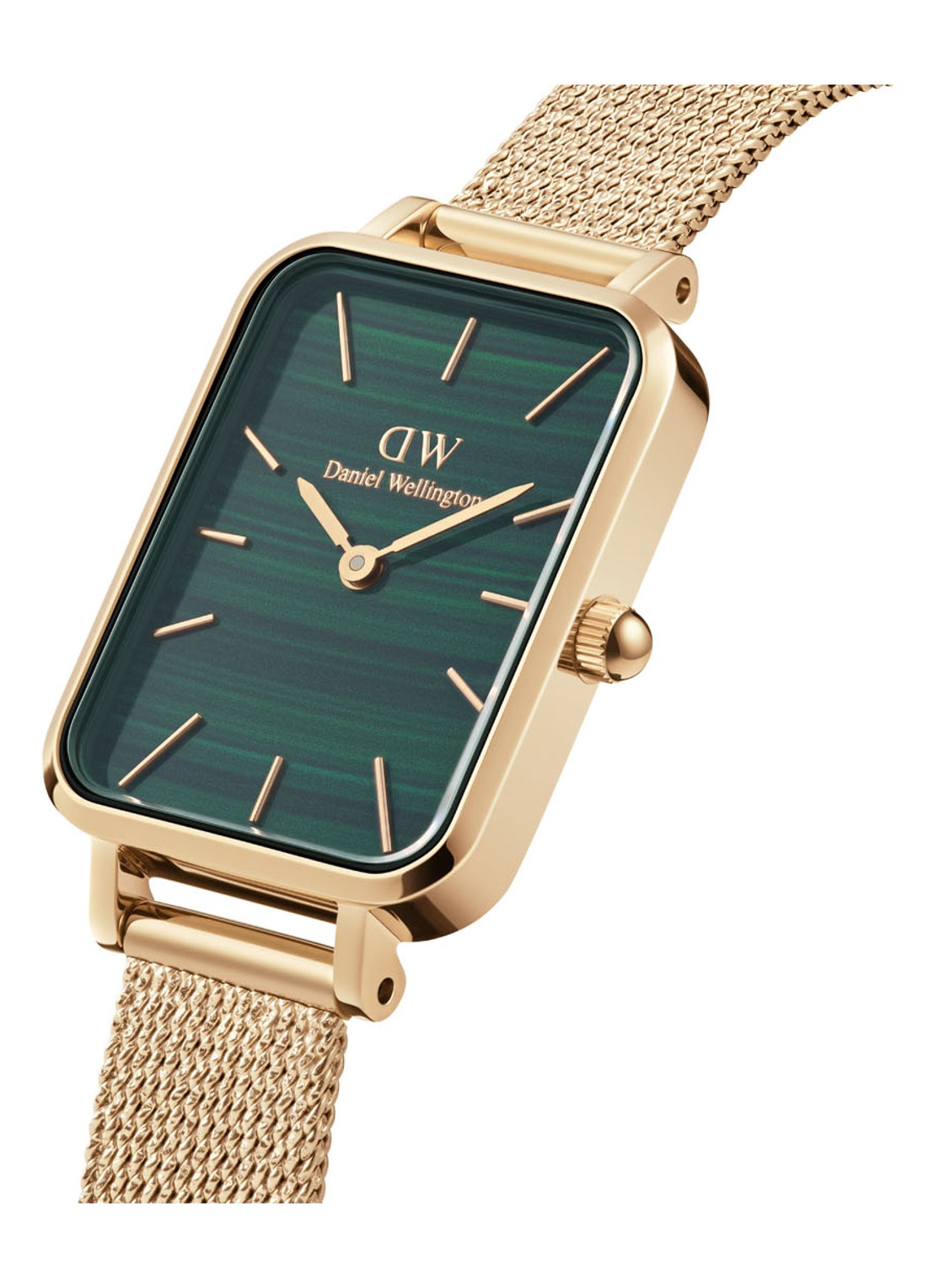 Daniel Wellington Quadro Pressed Evergold horloge DW00100561 - voorkant 3 goud