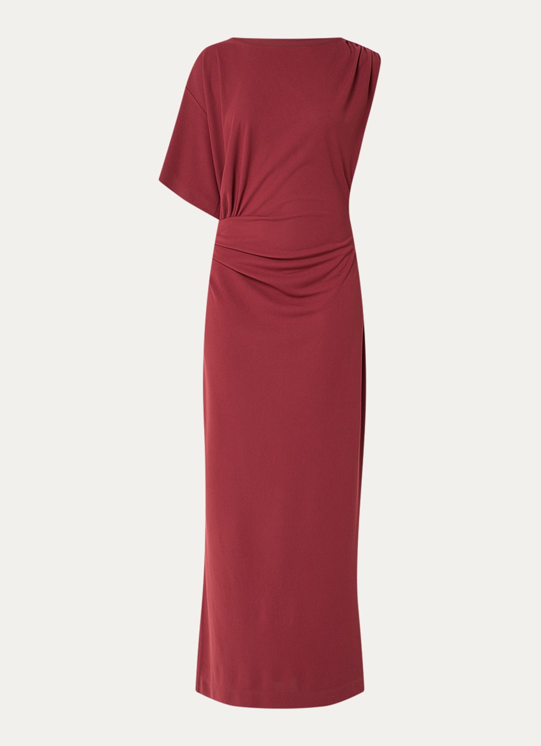 Dante 6 Aliki maxi jurk met split - voorkant donkerrood