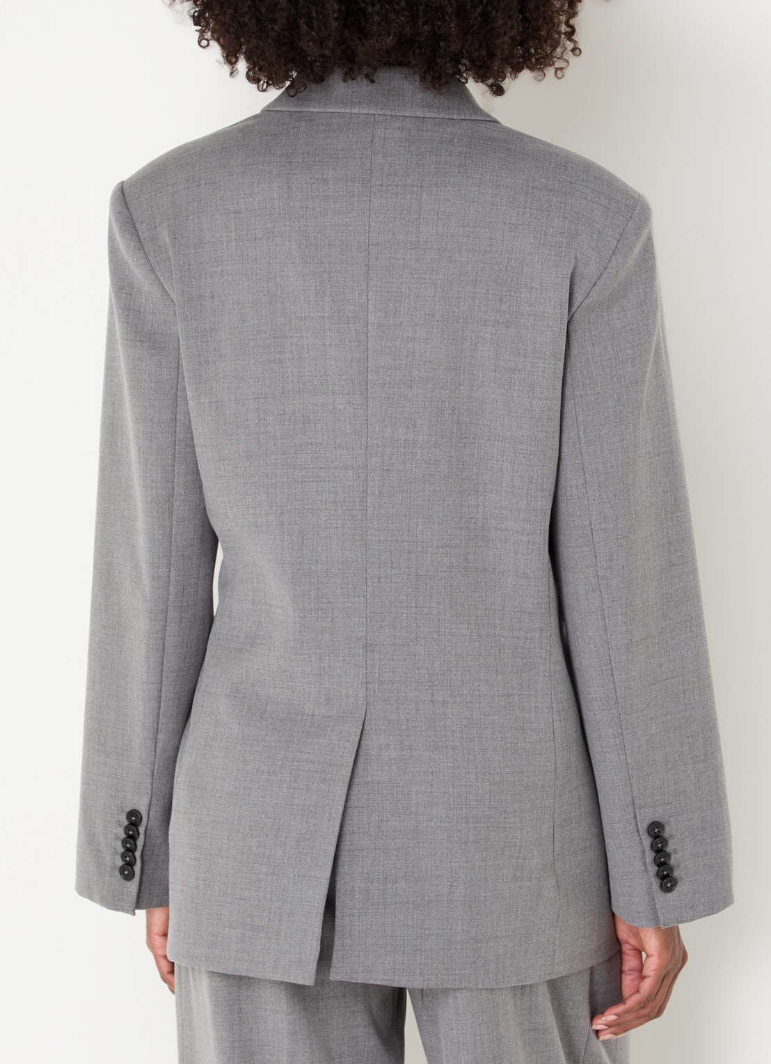 Dante 6 Bolton blazer met gemêleerd dessin - achterkant 4 grijsmele