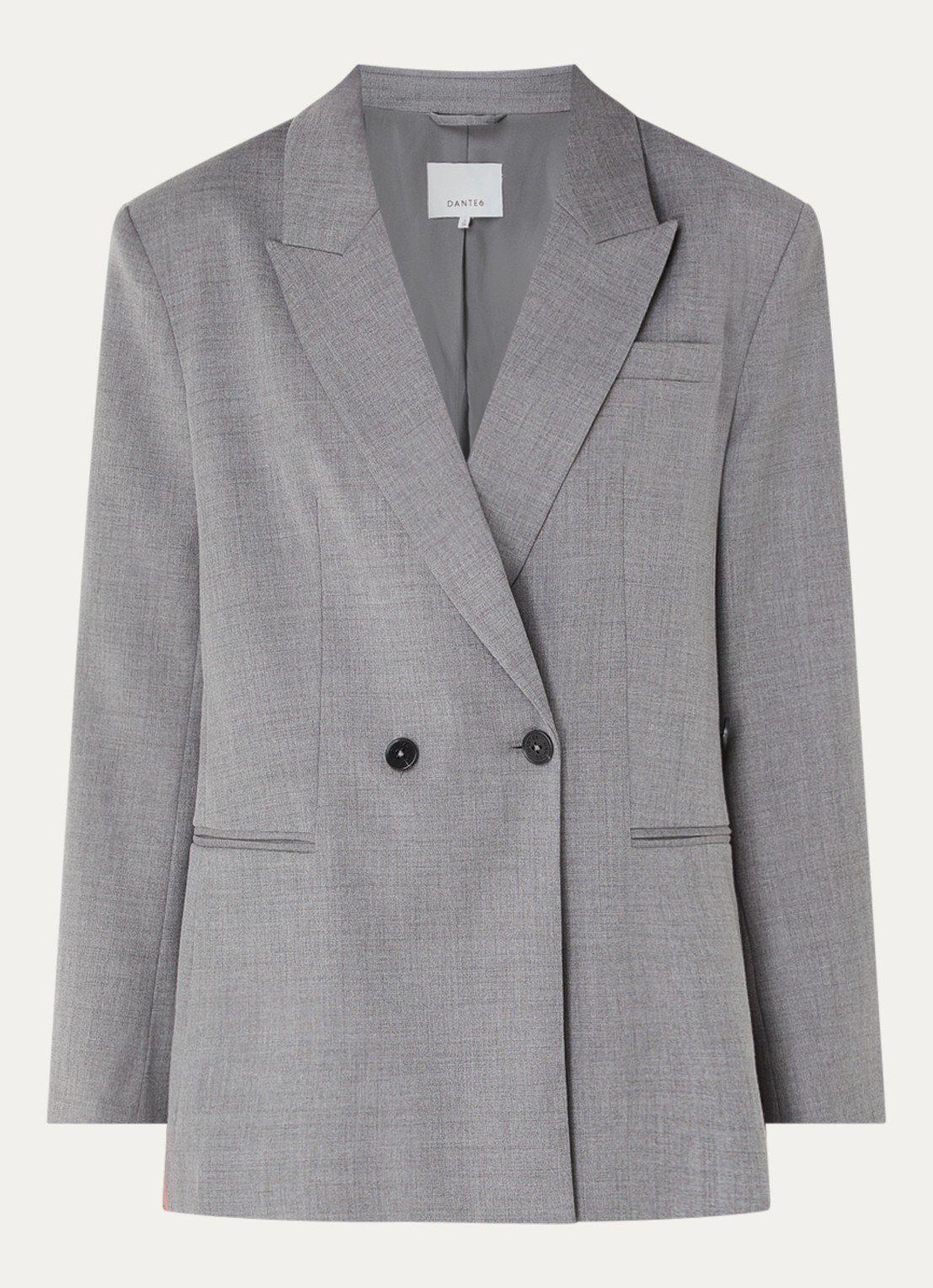 Dante 6 Bolton blazer met gemêleerd dessin - voorkant grijsmele