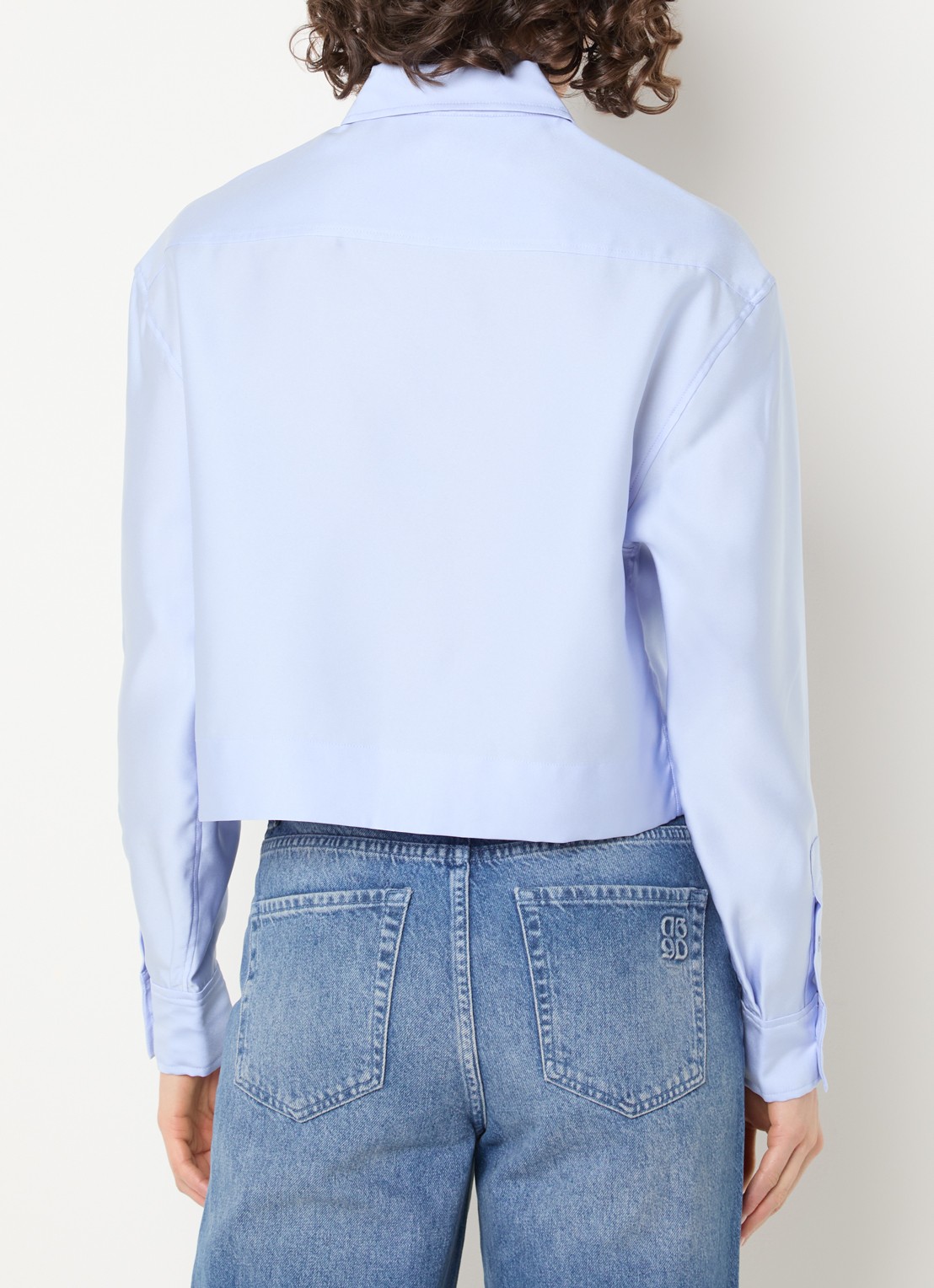 Dante 6 Hari blouse met borstzakken - achterkant 3 lichtblauw