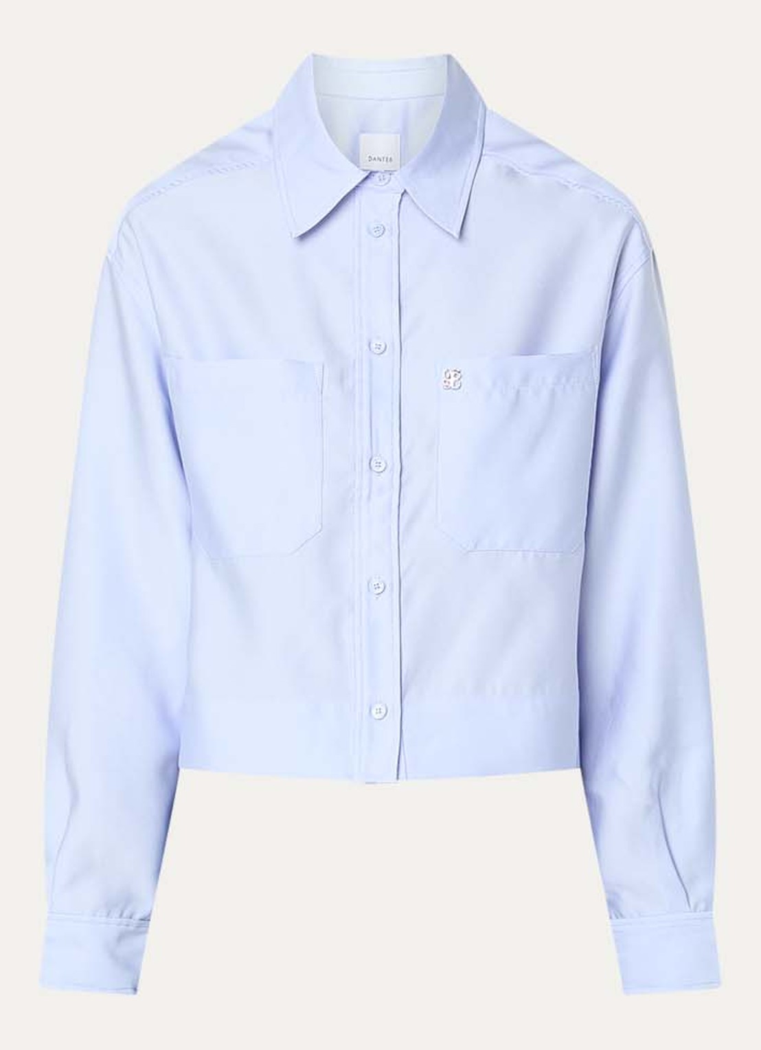 Dante 6 Hari blouse met borstzakken - voorkant lichtblauw