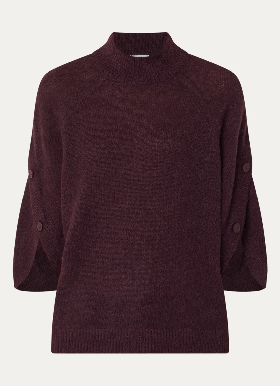 Dante 6 Mahani grofgebreide trui in alpaca wolblend - voorkant 3 bruin
