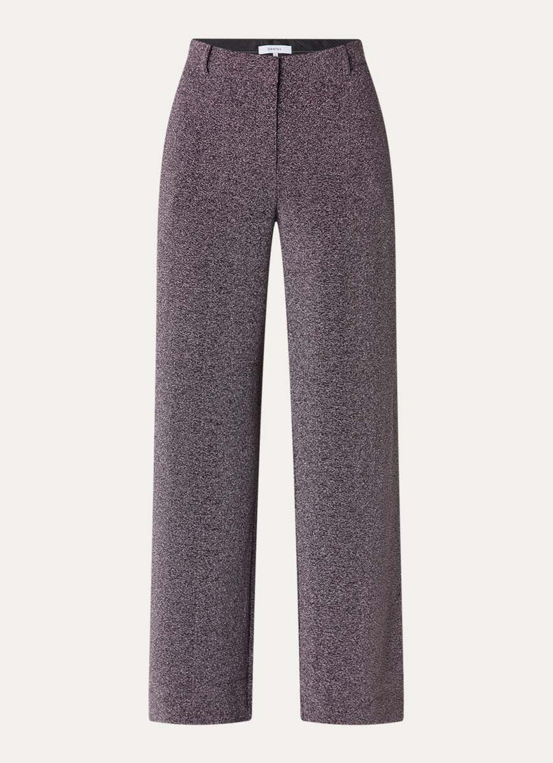 Dante 6 Noemia high waist straight fit pantalon met lurex - voorkant lichtpaars