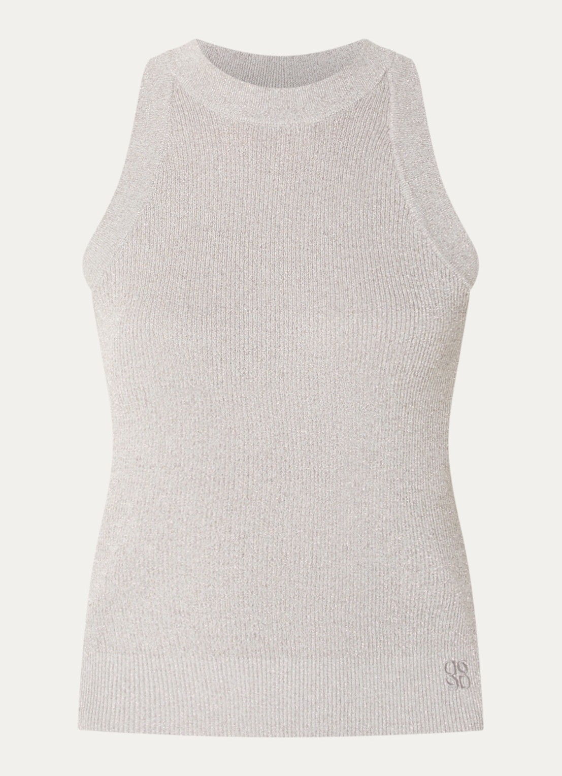 Dante 6 Noki tanktop met metallic finish - voorkant 2 zilver