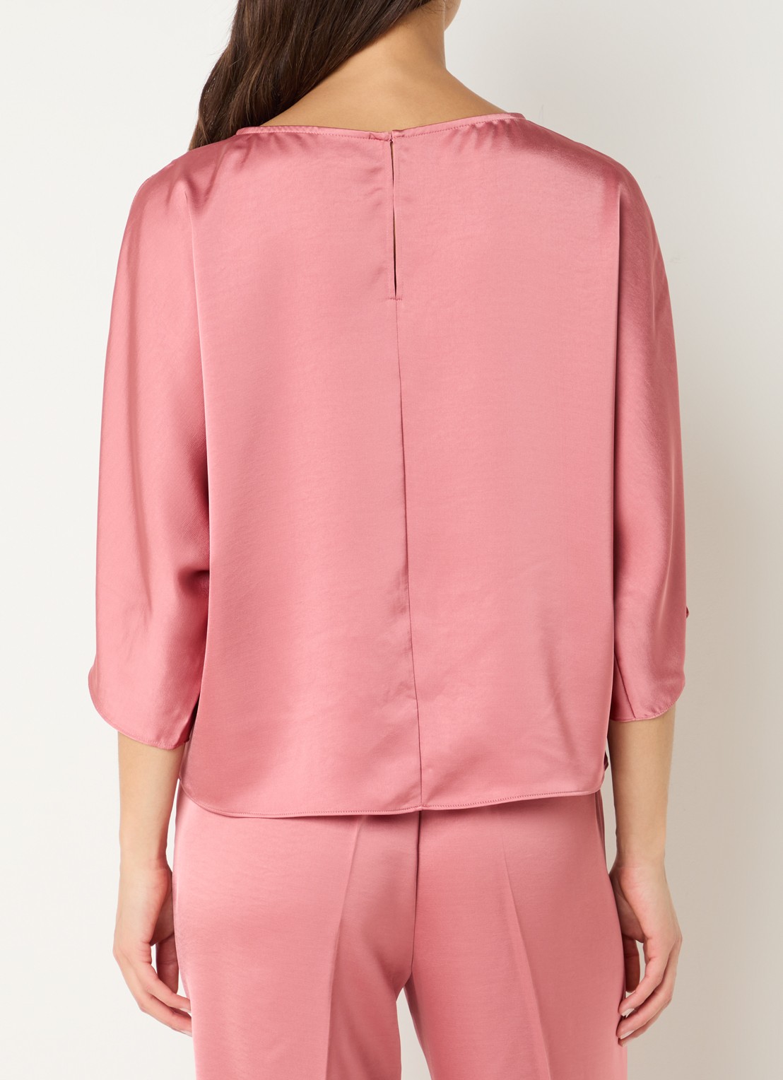 Dante 6 Risette top van satijn  - achterkant roze
