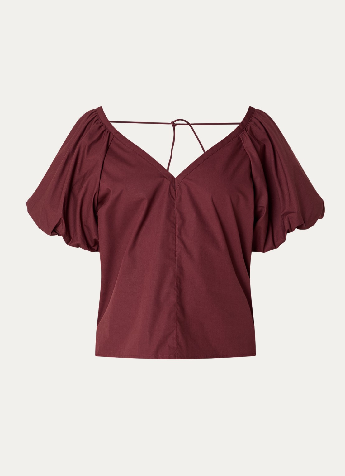 Dante 6 Rosalie tuniek met pofmouw - voorkant 2 bordeauxrood