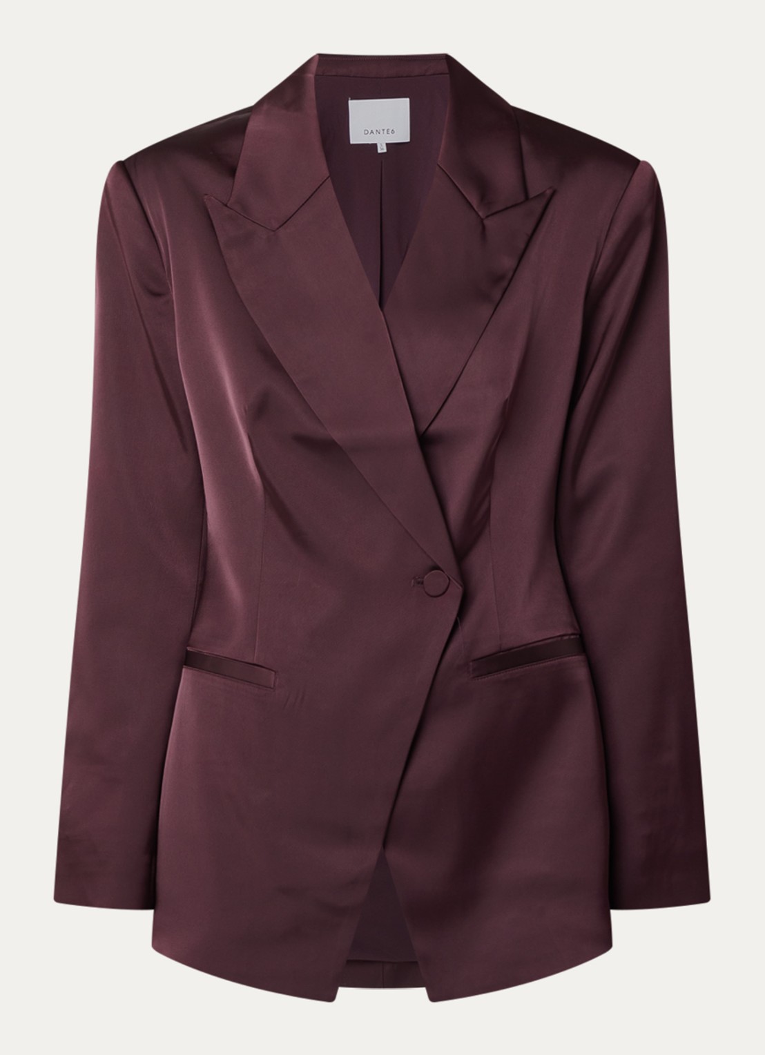 Dante 6 Rush blazer van satijn - voorkant bruin