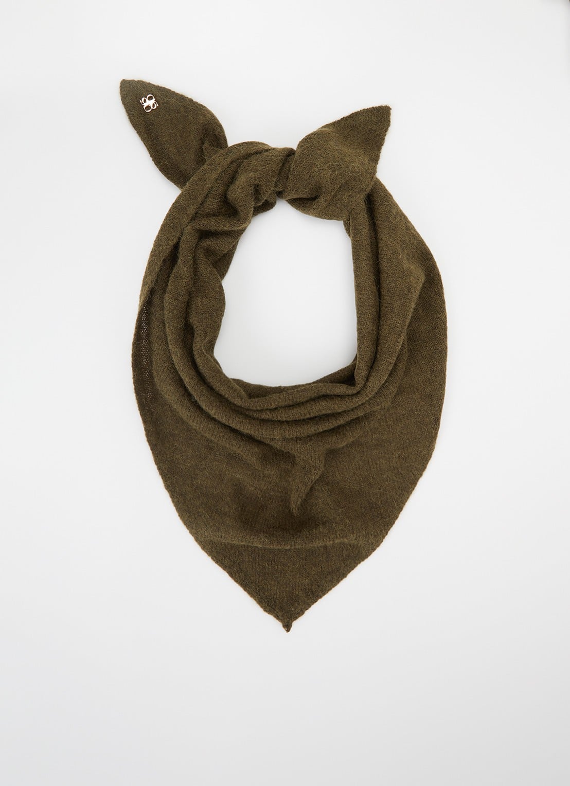 Dante 6 Skai sjaal in alpaca wolblend 130 x 65 cm - voorkant 2 mosgroen