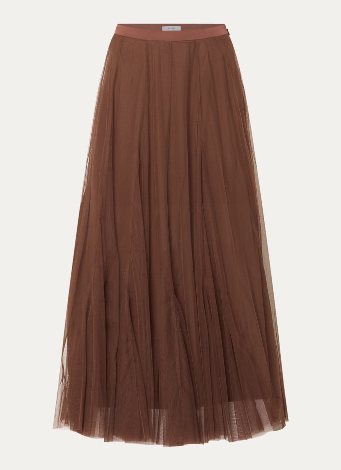 Dante 6 Taryn maxi rok van tule - voorkant bruin