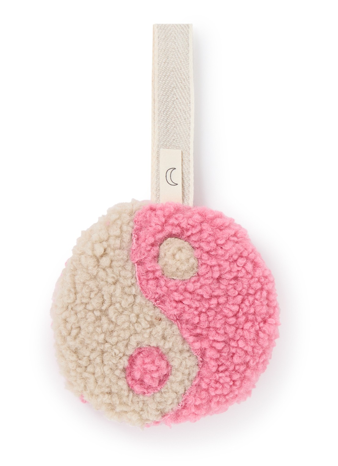 Dappermaentje Teddy speendoekje - voorkant roze
