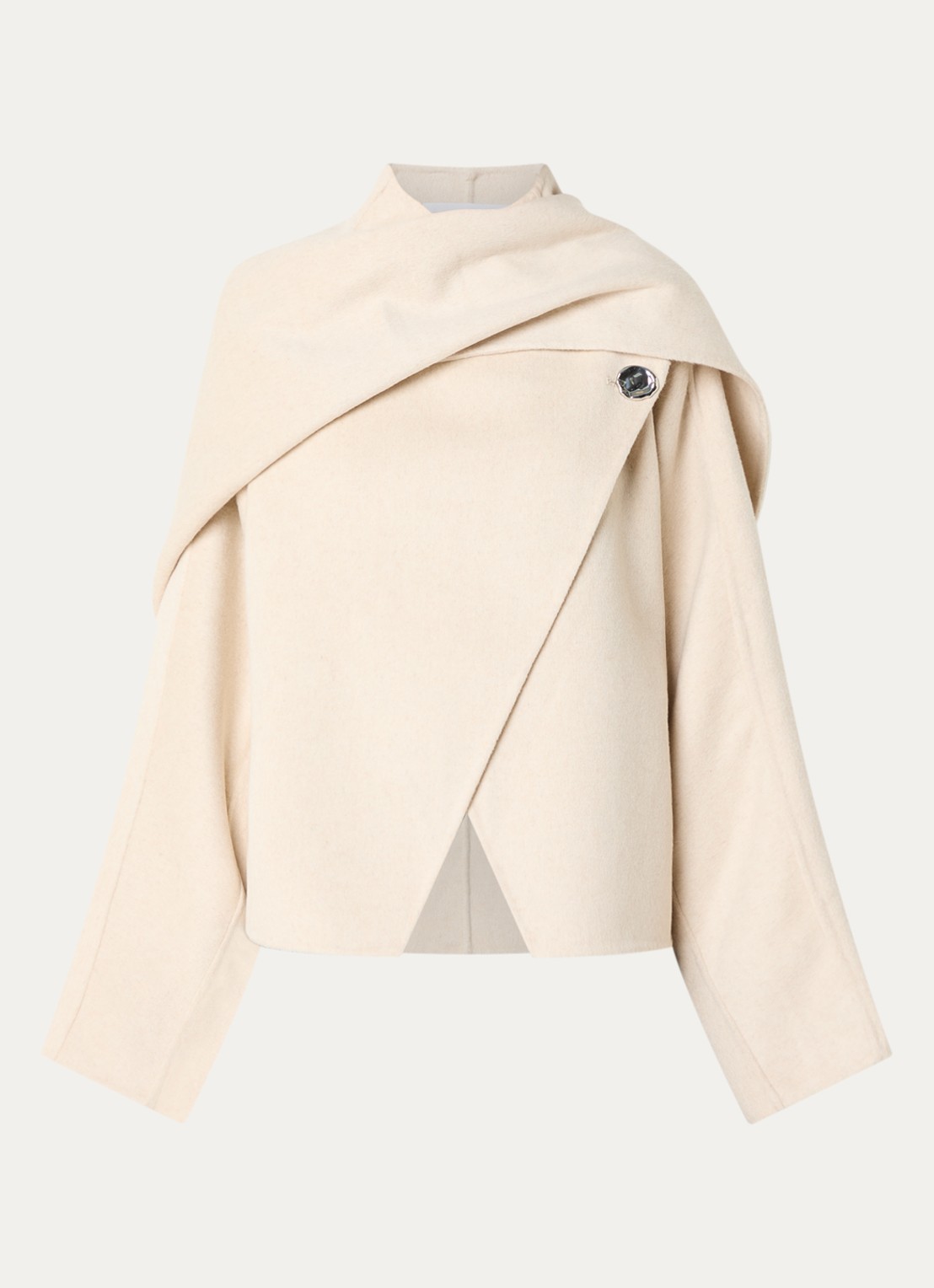 Day Birger et Mikkelsen Daydesiree jack in wolblend met asymmetrische zoom - voorkant groen