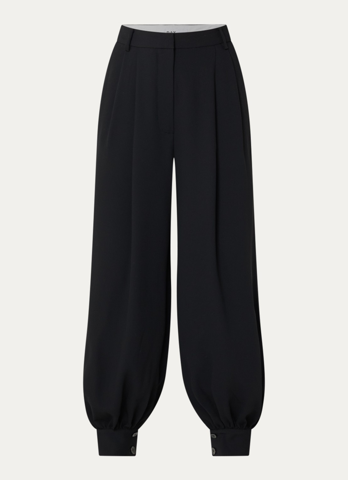 Day Birger et Mikkelsen Dayoda high waist tapered fit pantalon met steekzakken - voorkant 2 zwart