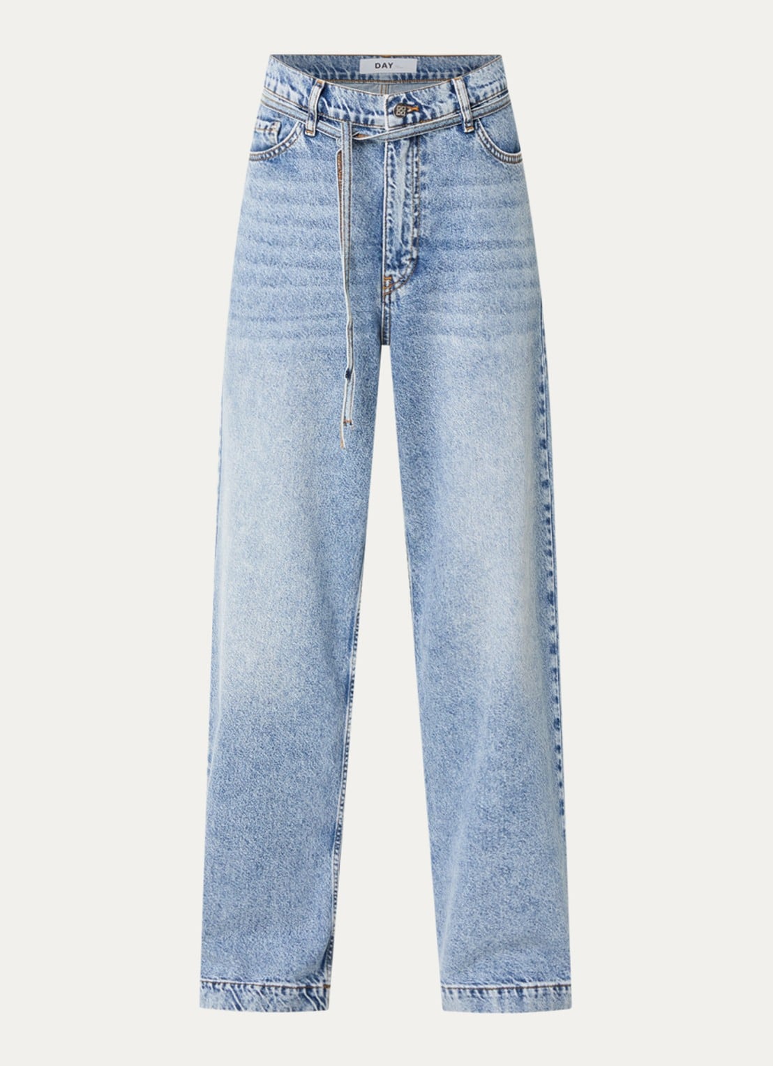 Day Birger et Mikkelsen Elijah high waist wide leg jeans met lichte wassing - voorkant 4 indigo