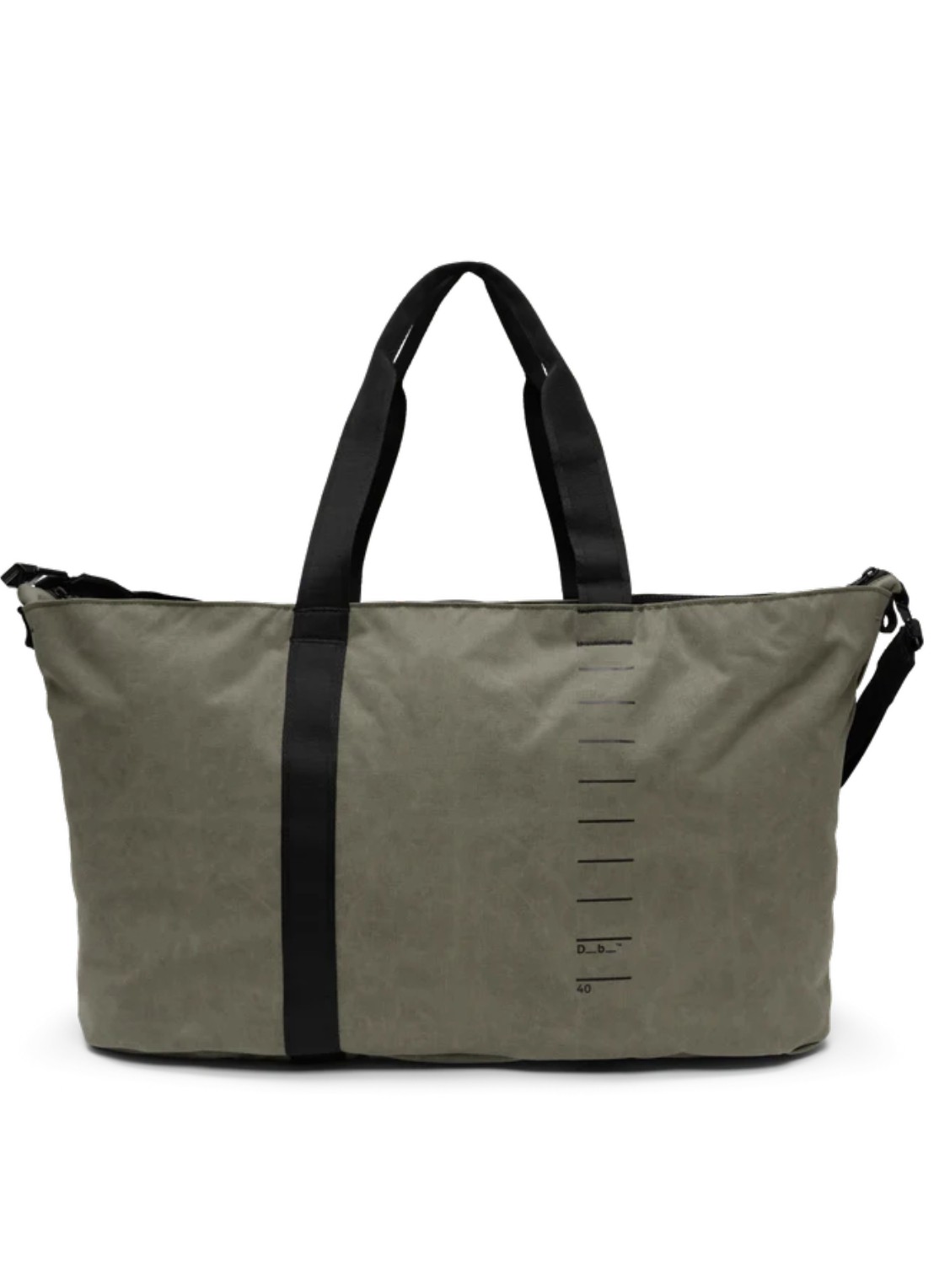 Db Essential weekendtas met afneembare schouderriem - voorkant groen