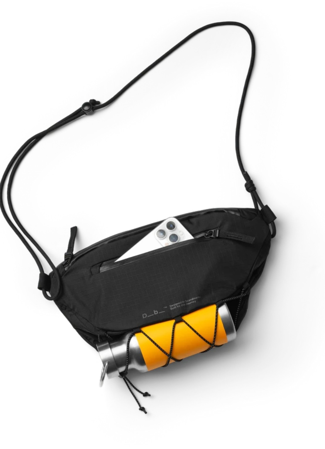 Db Roamer Pro crossbodytas met logo - voorkant 3 zwart