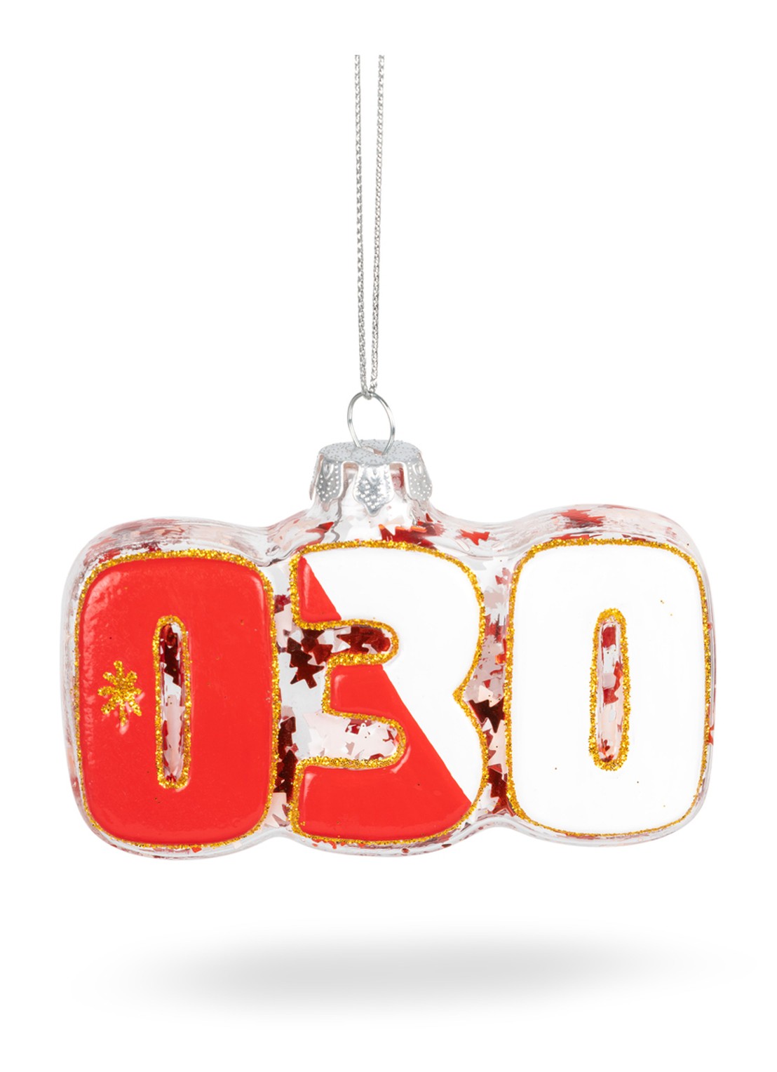 De Ballen Uit 030 Netnummer kersthanger 4,5 cm - voorkant rood