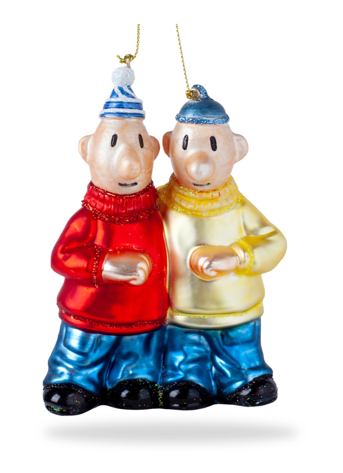 De Ballen Uit Buurman & Buurman kersthanger 12 cm - voorkant 2 rood