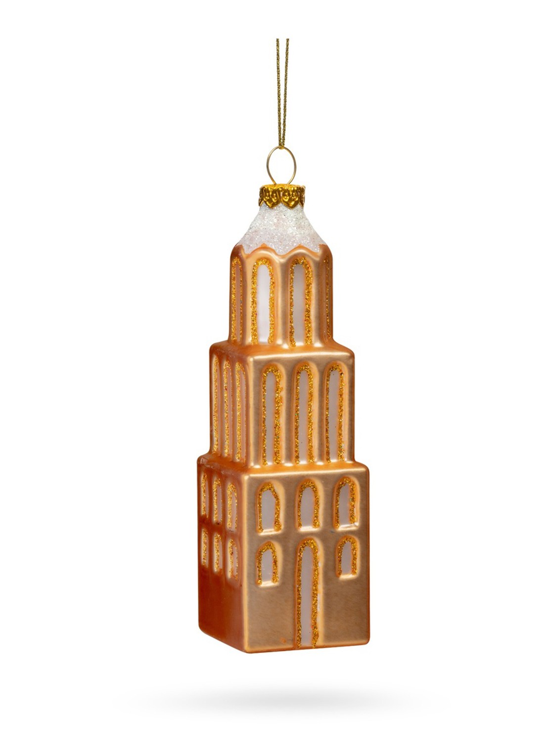 De Ballen Uit Domtoren kersthanger 13,6 cm - voorkant 3 goud