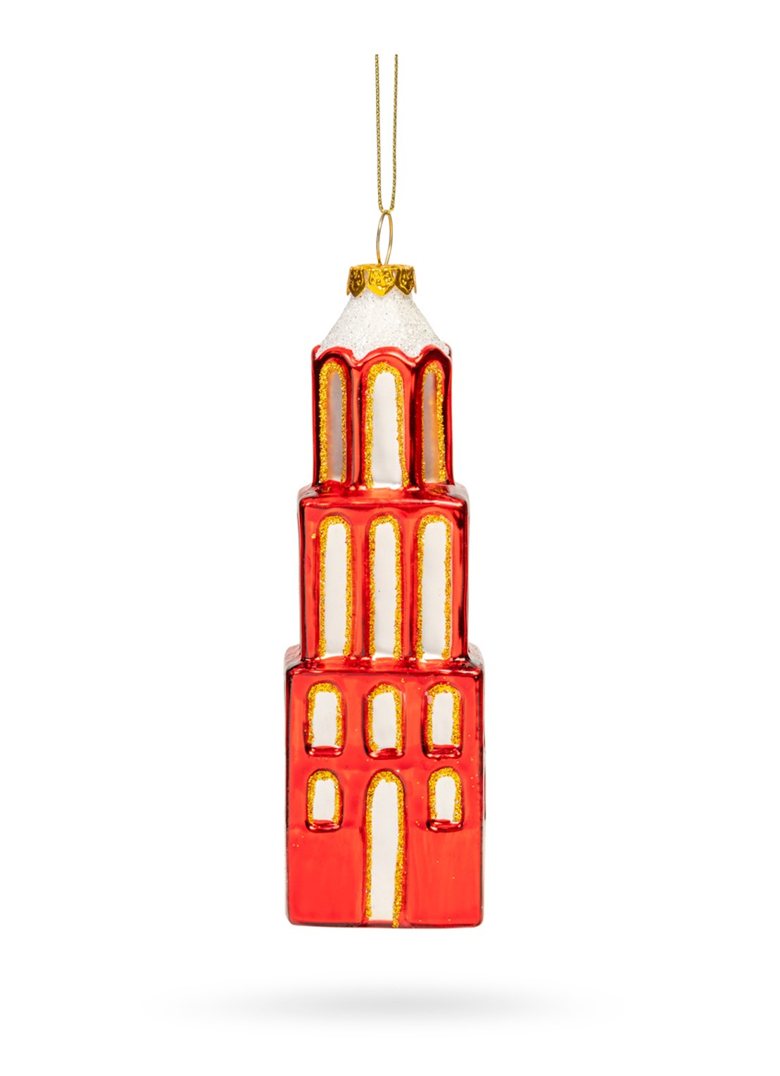 De Ballen Uit Domtoren kersthanger 13,6 cm - voorkant 2 rood