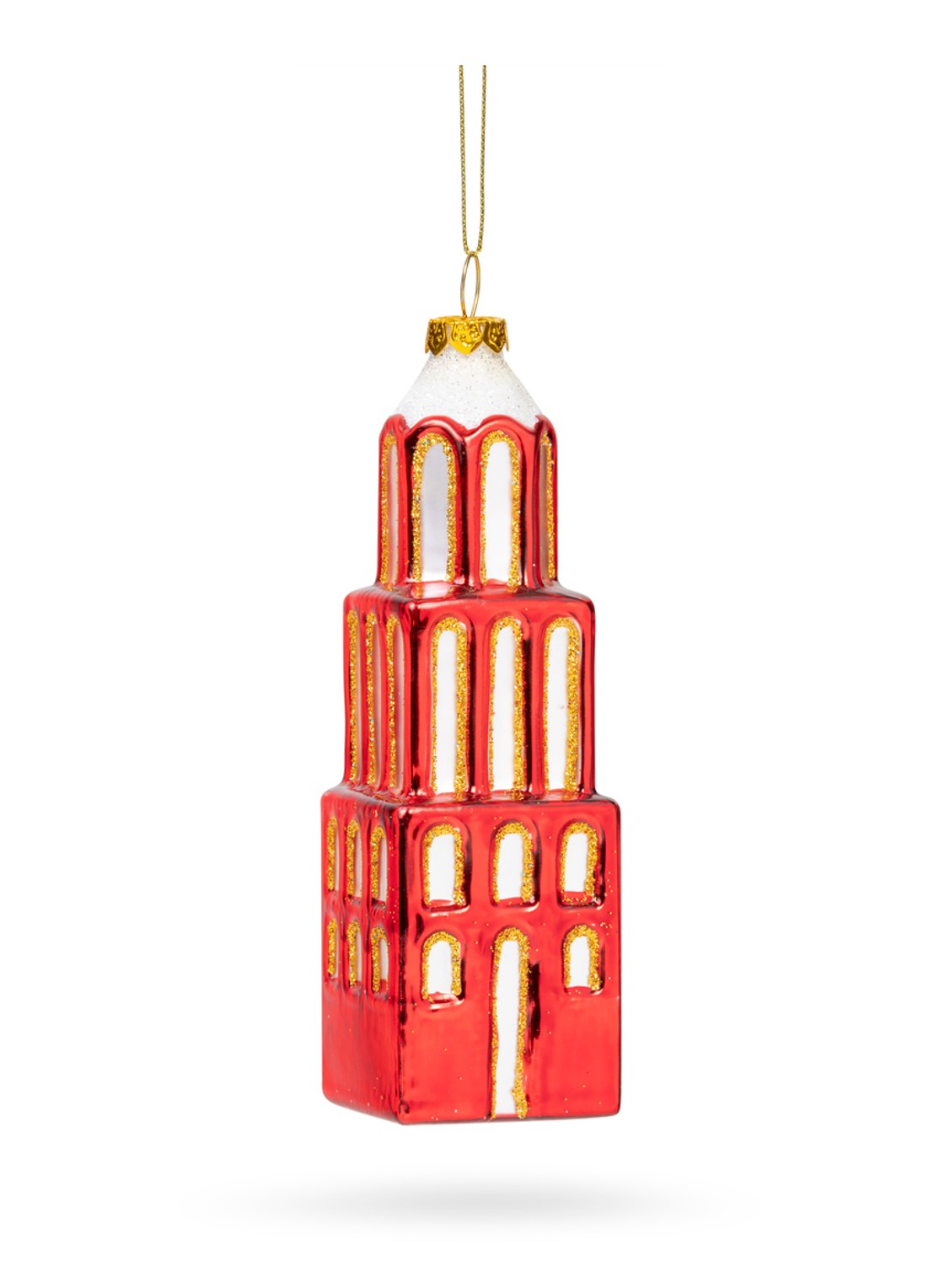 De Ballen Uit Domtoren kersthanger 13,6 cm - voorkant 3 rood