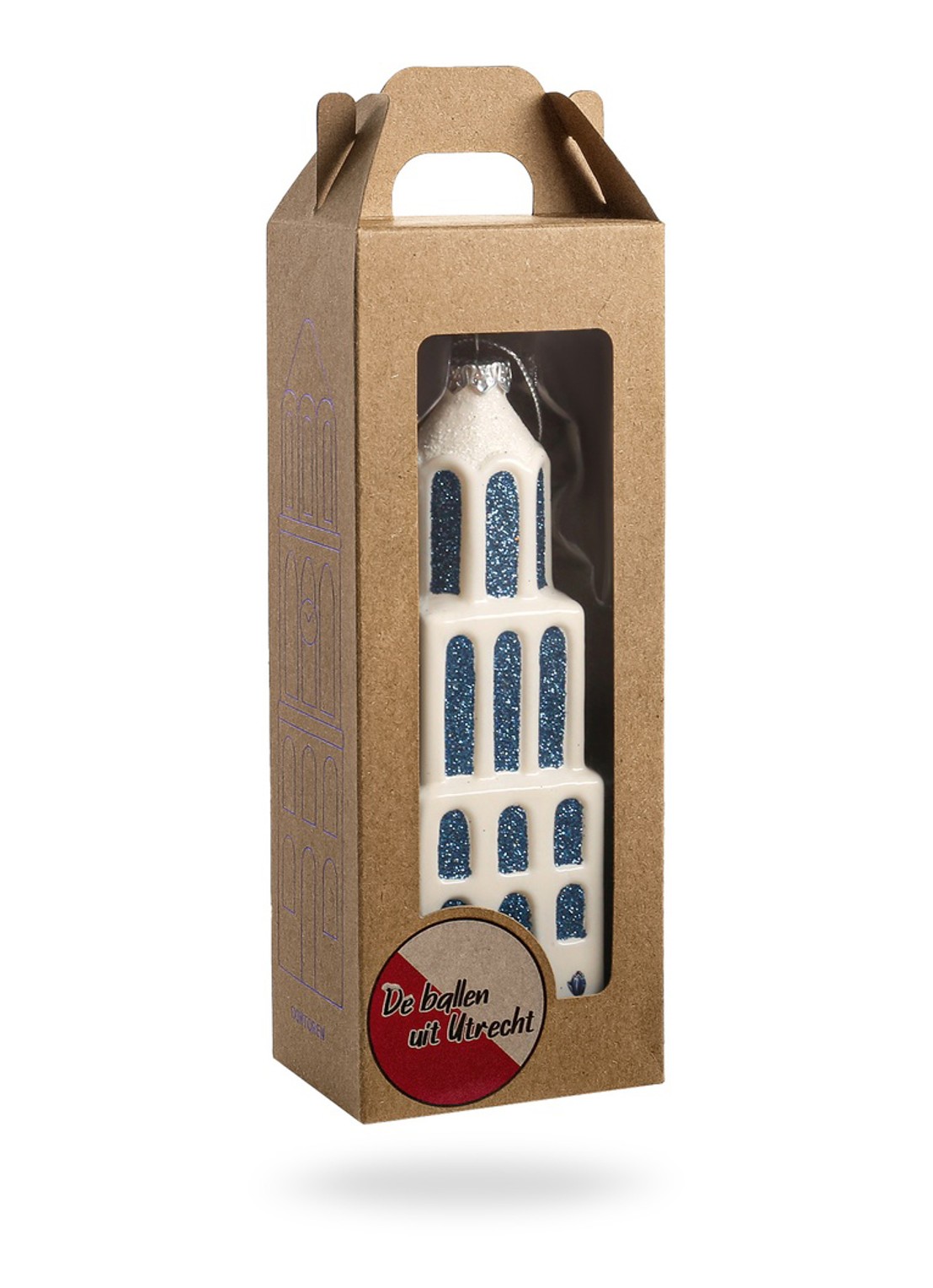 De Ballen Uit Domtoren kersthanger 13,6 cm - achterkant 3 blauw